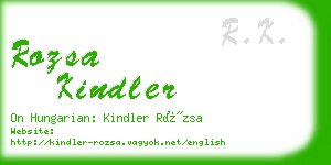 rozsa kindler business card